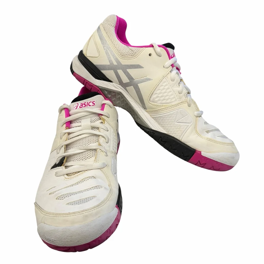 ASICS Gel Challenger 9 Women’s Tennis‎ Shoes White Pink Silver Size 9.5